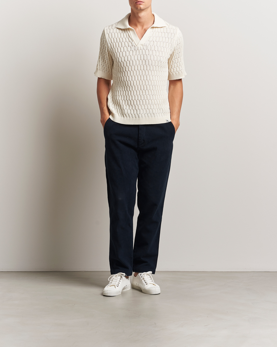 Herren | Poloshirts | Peregrine | Cove Knitted Cotton Polo Shirt White