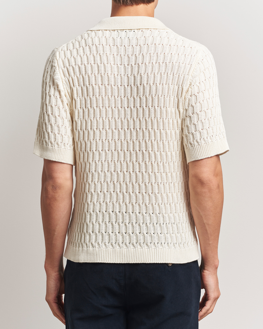 Herren | Poloshirts | Peregrine | Cove Knitted Cotton Polo Shirt White