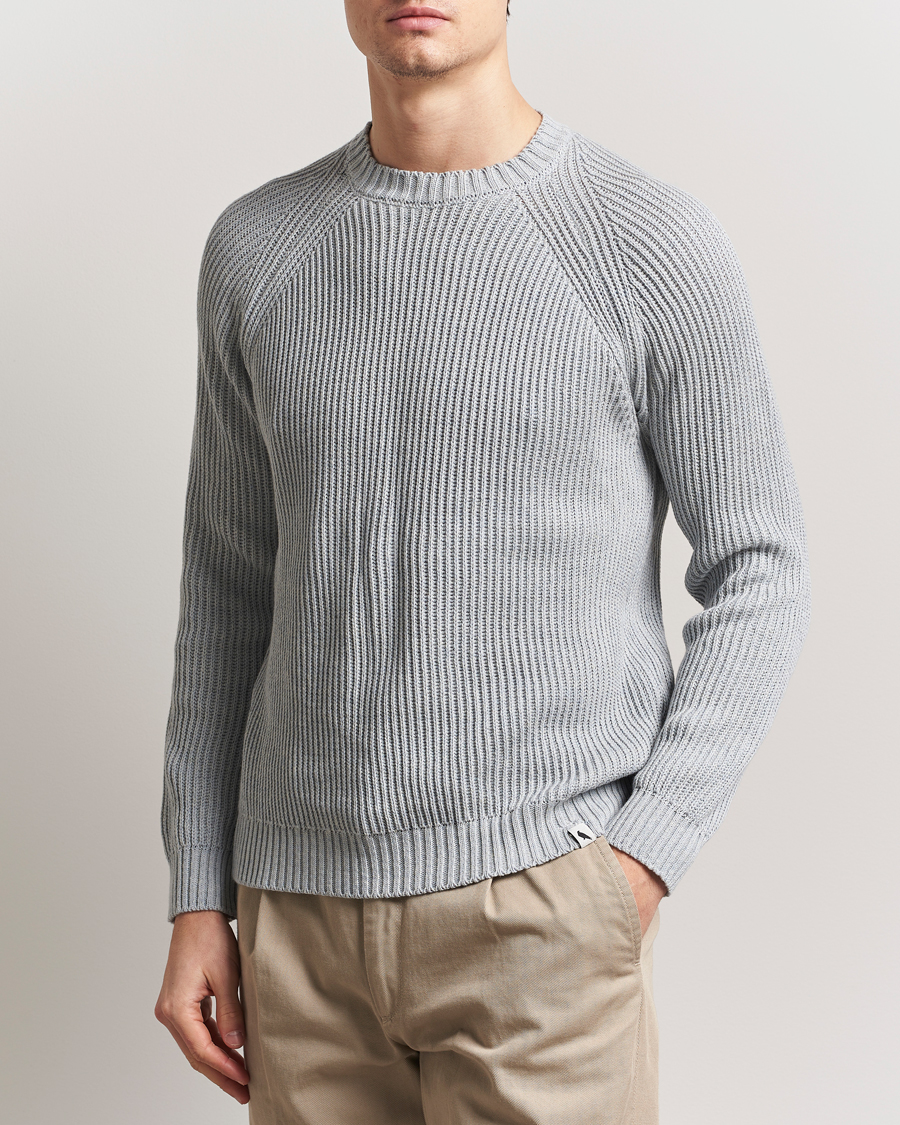 Herren | Pullover | Peregrine | Harry Organic Cotton Sweater Washed Denim