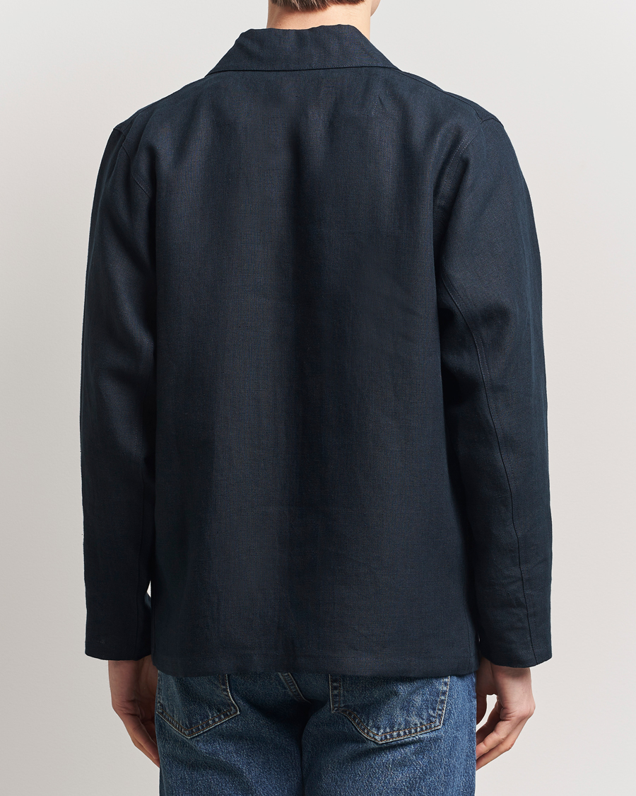 Herren | Hemden | Peregrine | Grange Linen Shacket Navy