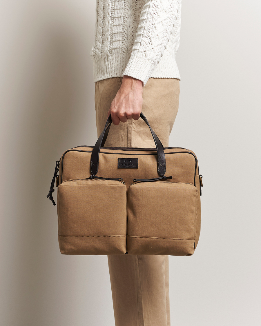 Herren | Polo Ralph Lauren Commuter Canvas Messenger Bag Khaki/Brown | Polo Ralph Lauren | Commuter Canvas Messenger Bag Khaki/Brown