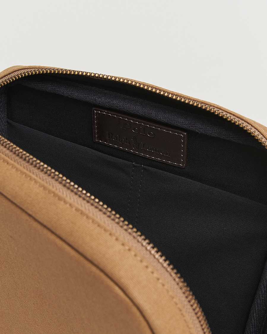 Herren | Polo Ralph Lauren Canvas/Leather Washbag Montana Khaki | Polo Ralph Lauren | Canvas/Leather Washbag Montana Khaki