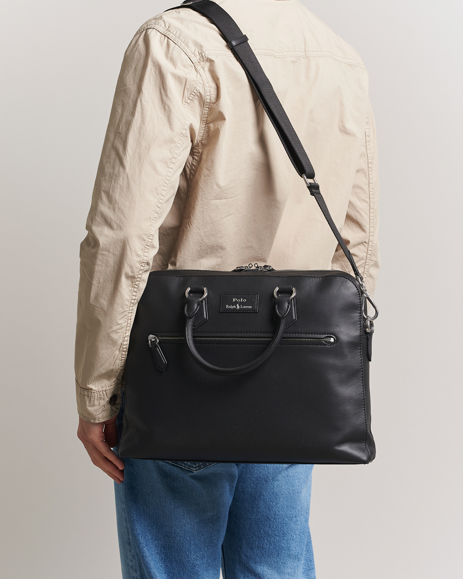 Herren | Polo Ralph Lauren Messenger Leather Bag Black | Polo Ralph Lauren | Messenger Leather Bag Black