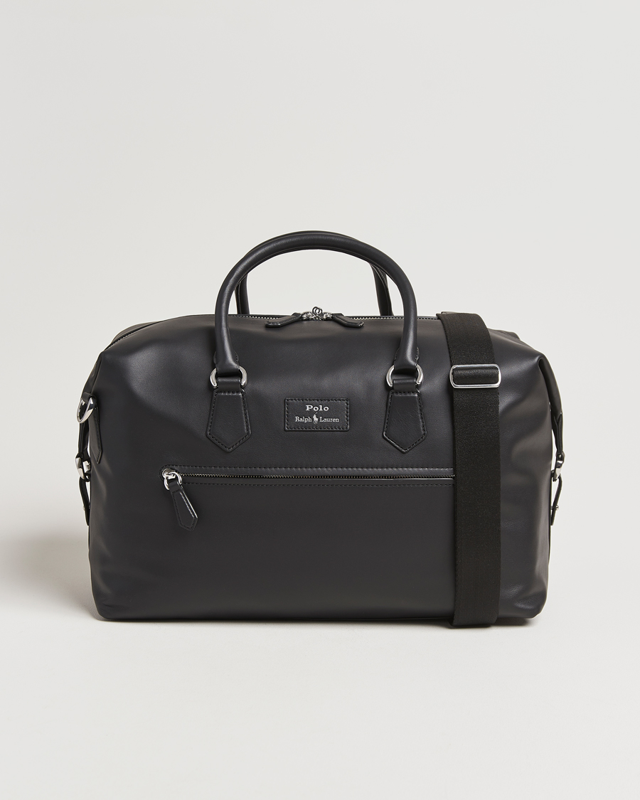 Herren | Polo Ralph Lauren Smooth Leather Weekendbag Black | Polo Ralph Lauren | Smooth Leather Weekendbag Black
