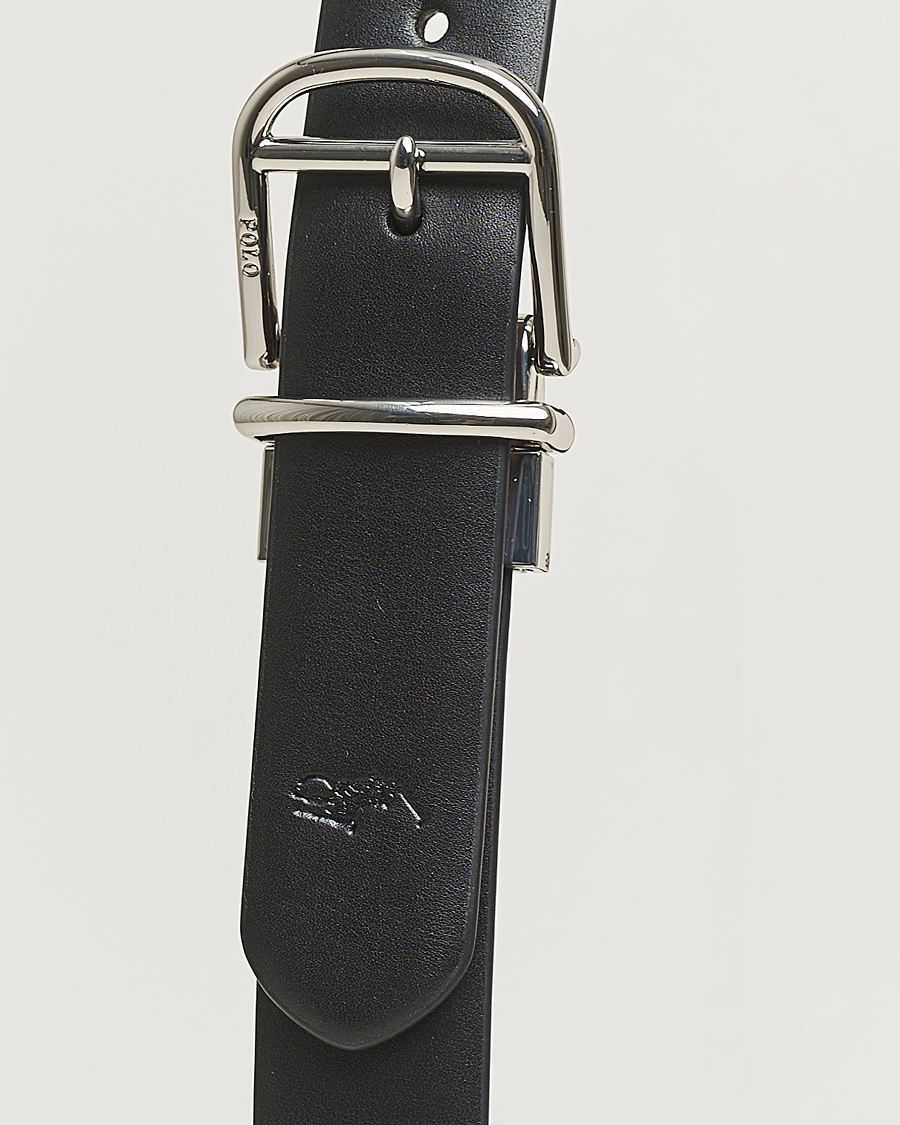 Herren | Polo Ralph Lauren Smooth Leather Belt Black/Cogniac | Polo Ralph Lauren | Smooth Leather Belt Black/Cogniac