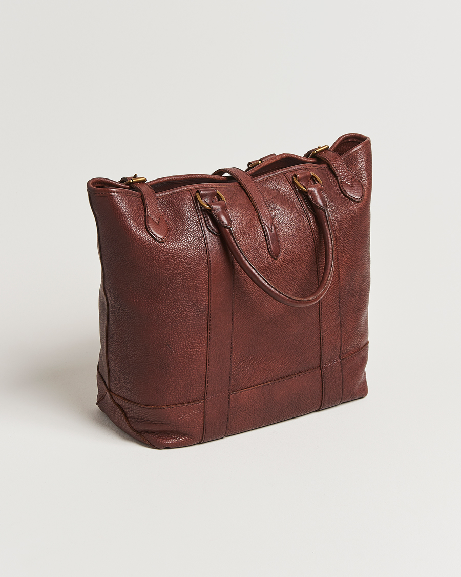 Herren | Polo Ralph Lauren Leather Tote Bag British Tan | Polo Ralph Lauren | Leather Tote Bag British Tan