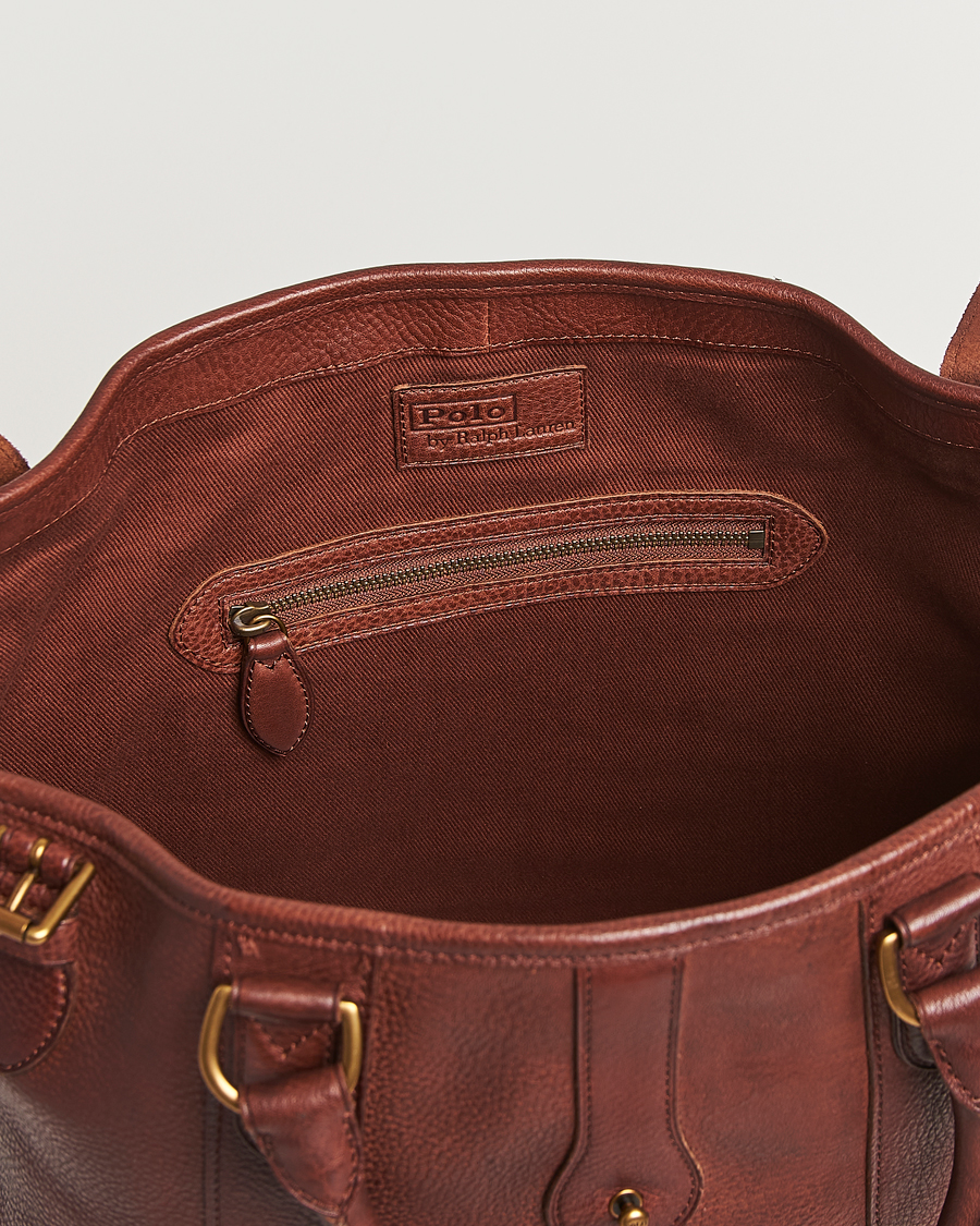 Herren | Polo Ralph Lauren Leather Tote Bag British Tan | Polo Ralph Lauren | Leather Tote Bag British Tan