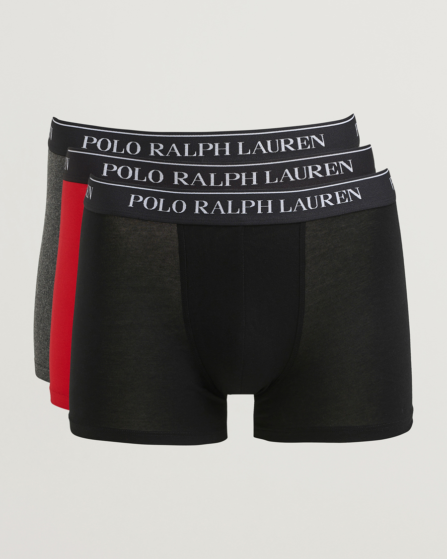 Herren | Unterwäsche | Polo Ralph Lauren | 3-Pack Trunk Black/Grey/Red