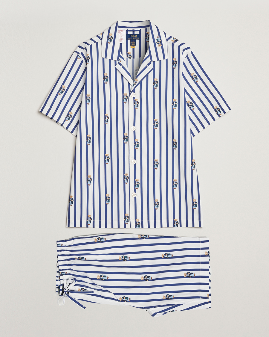 Herren | Schlafanzüge & Bademäntel | Polo Ralph Lauren | Cotton Short Pyjama Set Striped Blue