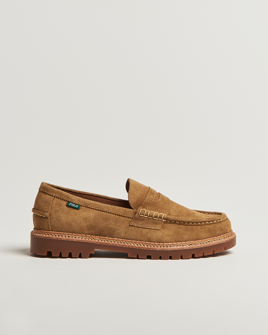 Herren | Polo Ralph Lauren Jett Penny Suede Loafers Desert Tan | Polo Ralph Lauren | Jett Penny Suede Loafers Desert Tan