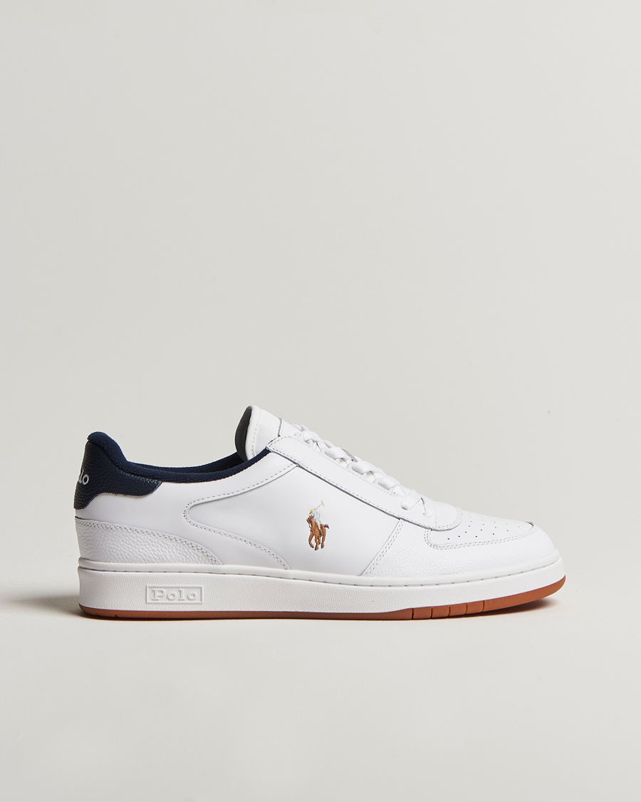 Herren | Polo Ralph Lauren CRT Leather Sneaker White/Navy | Polo Ralph Lauren | CRT Leather Sneaker White/Navy
