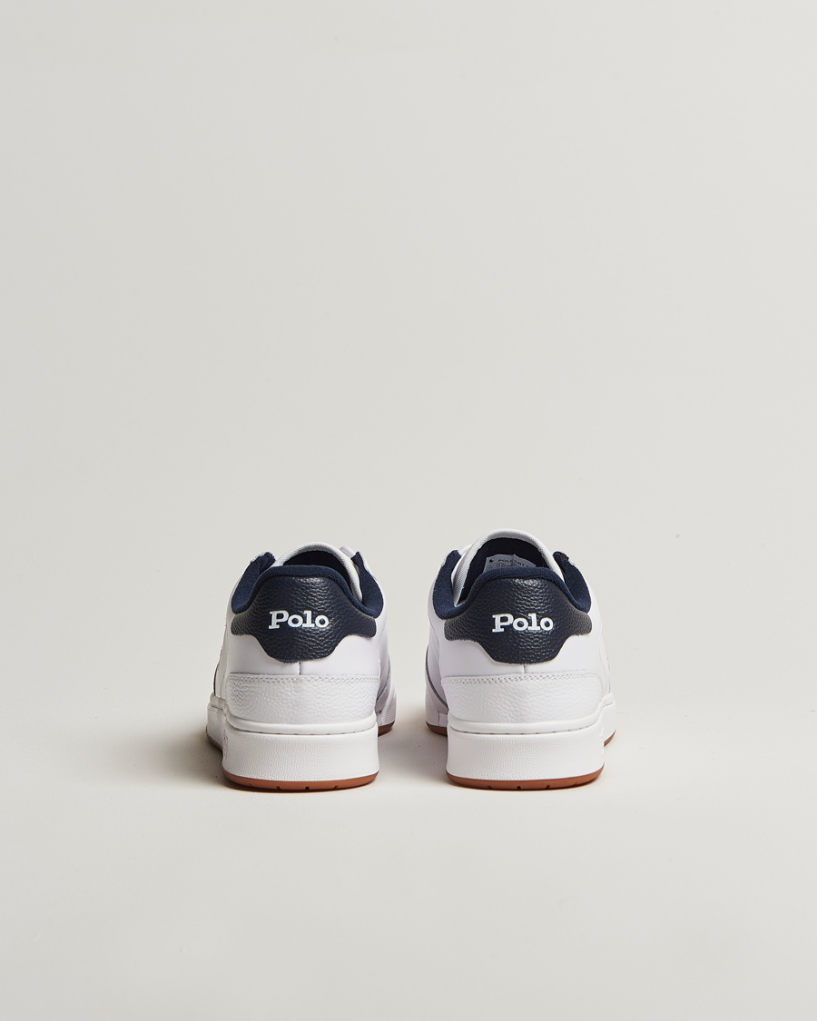 Herren | Polo Ralph Lauren CRT Leather Sneaker White/Navy | Polo Ralph Lauren | CRT Leather Sneaker White/Navy