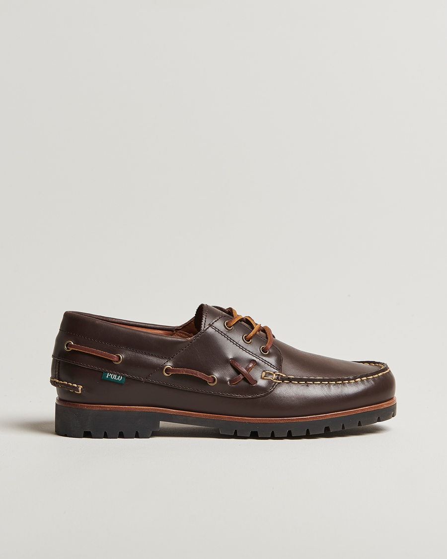 Herren | Polo Ralph Lauren Ranger Leather Boat Shoe Dark Brown | Polo Ralph Lauren | Ranger Leather Boat Shoe Dark Brown