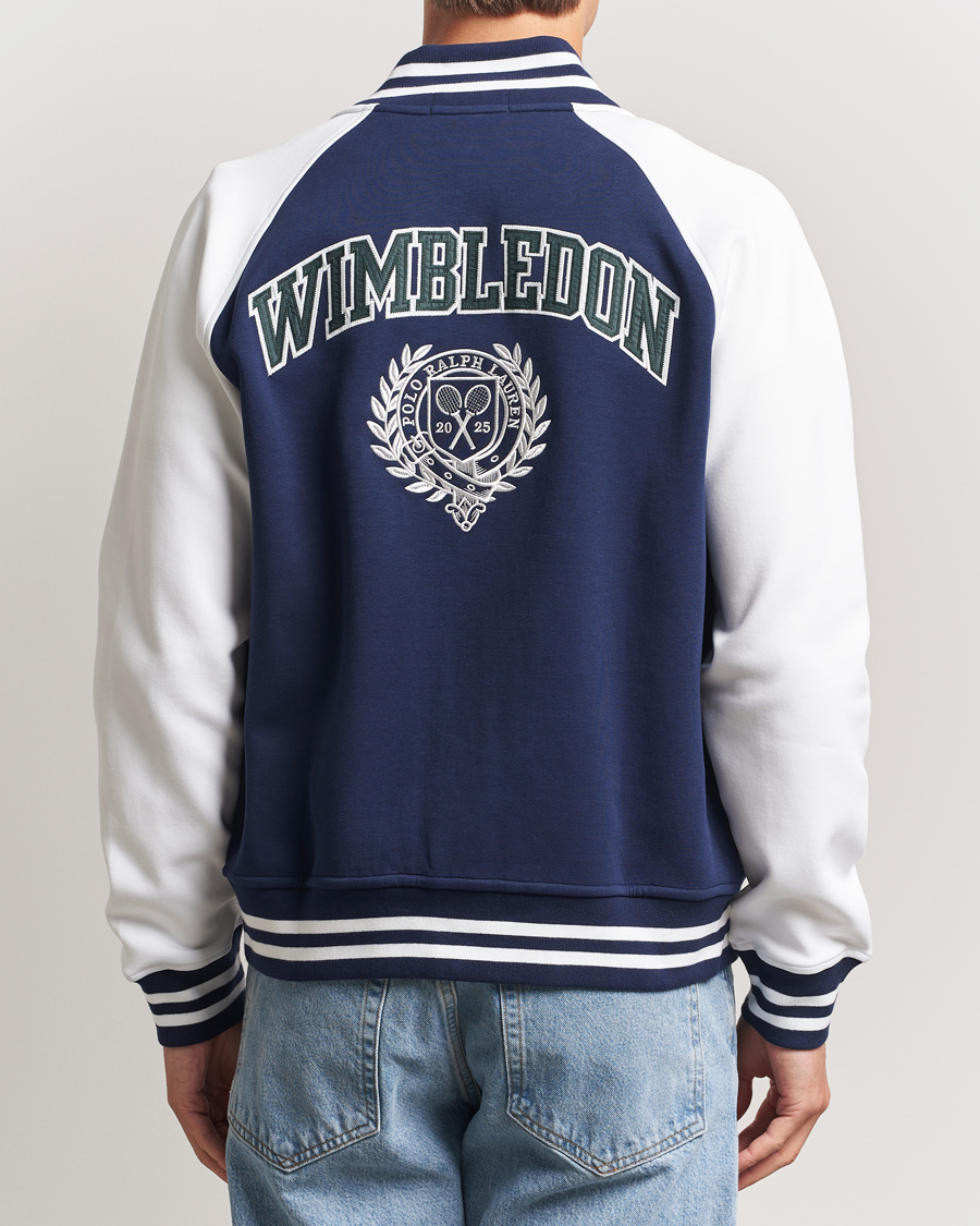 Herren | Pullover | Polo Ralph Lauren | Wimbledon Double Knit Baseball Sweatshirt Navy/White