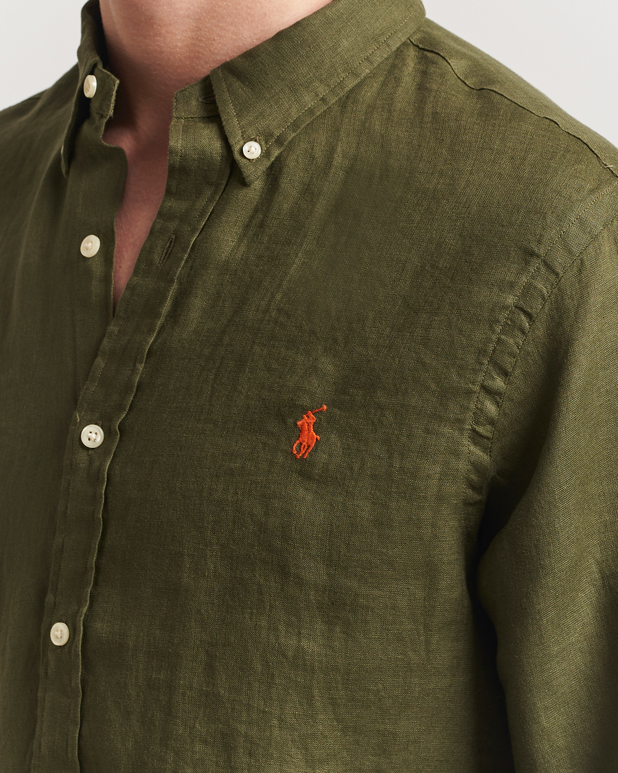 Herren | Hemden | Polo Ralph Lauren | Slim Fit Linen Shirt New Olive