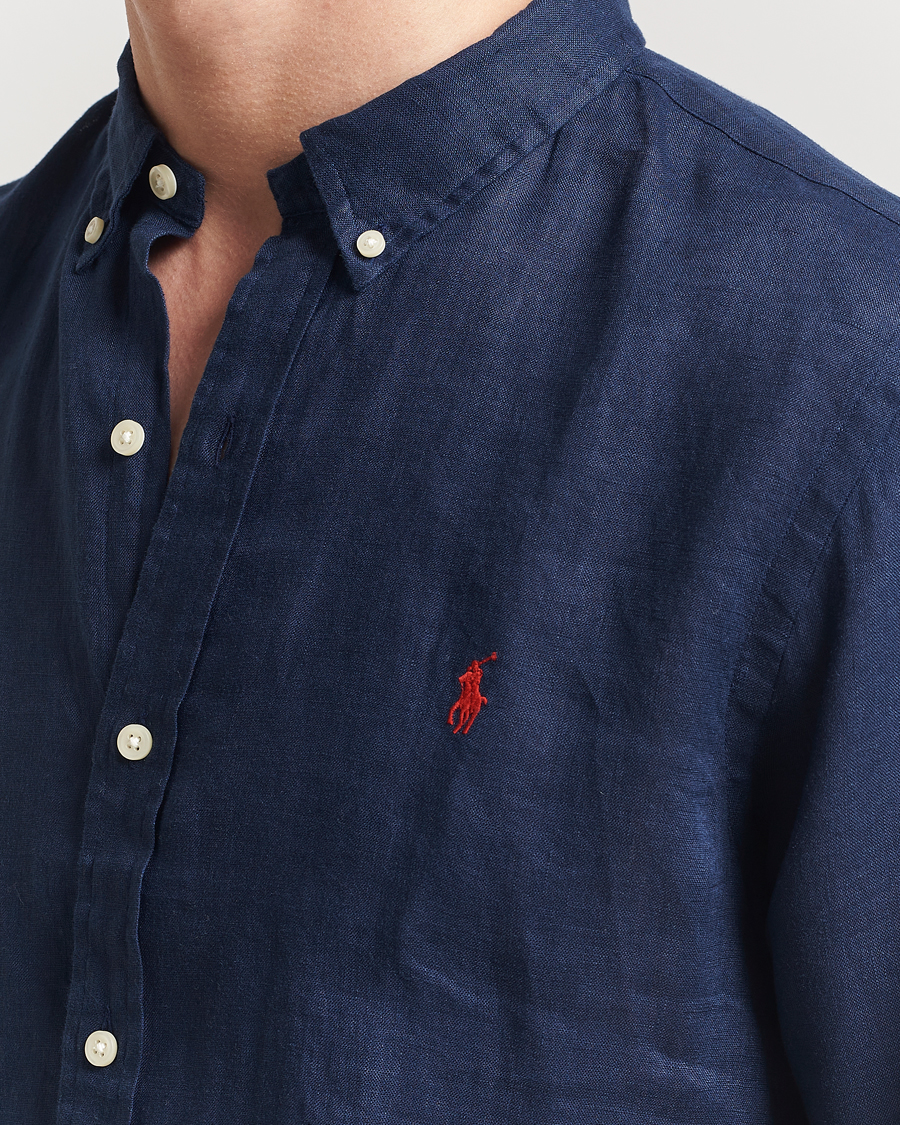 Herren | Hemden | Polo Ralph Lauren | Slim Fit Linen Shirt Newport Navy