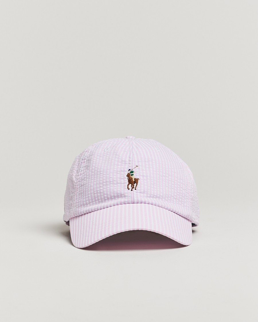 Herren | Polo Ralph Lauren Seersucker Cap Carmel Pink | Polo Ralph Lauren | Seersucker Cap Carmel Pink
