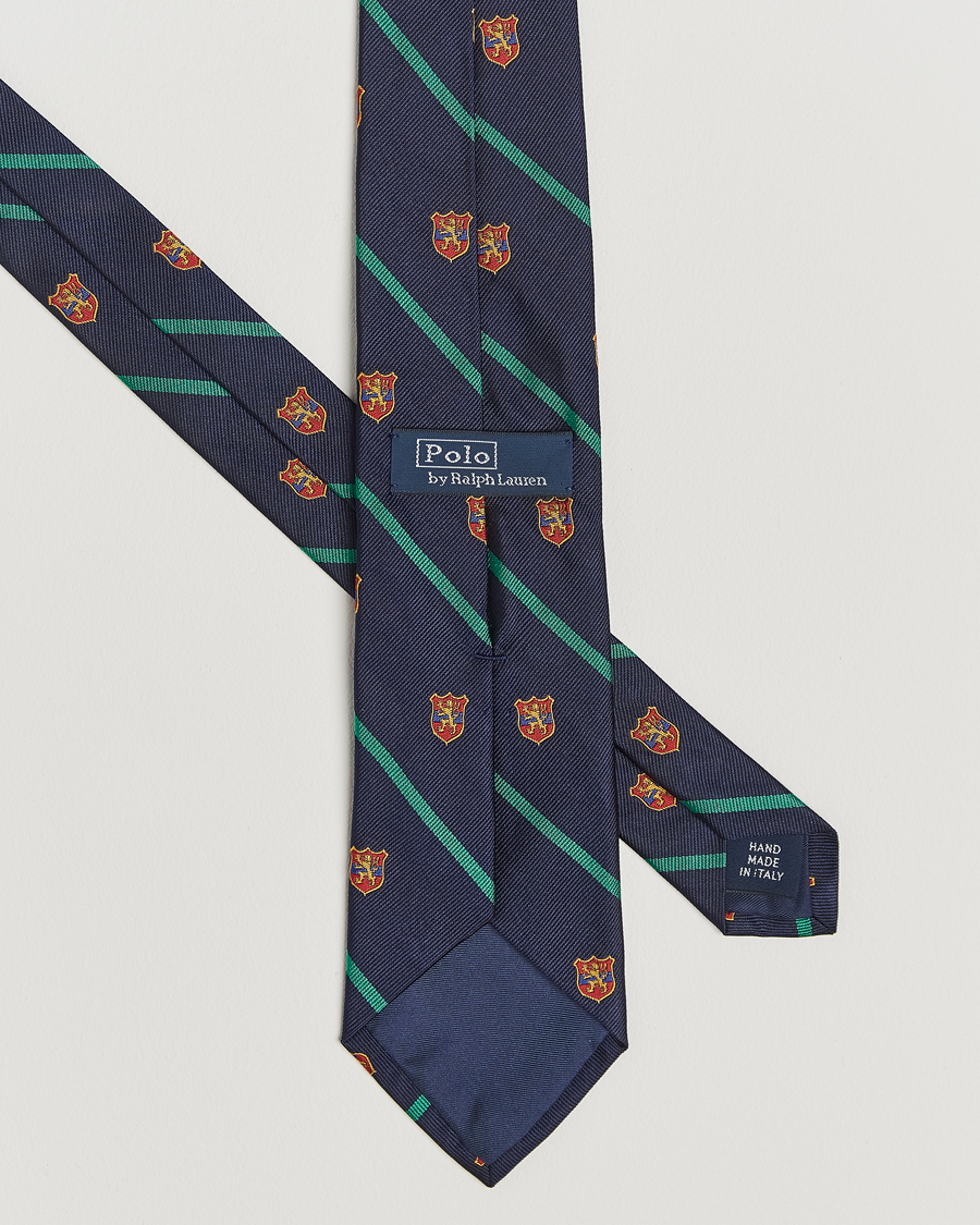 Herren | Polo Ralph Lauren Club Striped Tie Navy | Polo Ralph Lauren | Club Striped Tie Navy