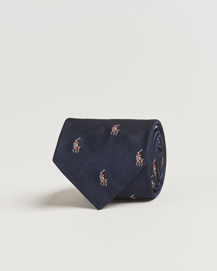 Herren | Polo Ralph Lauren Polo Player Tie Navy | Polo Ralph Lauren | Polo Player Tie Navy