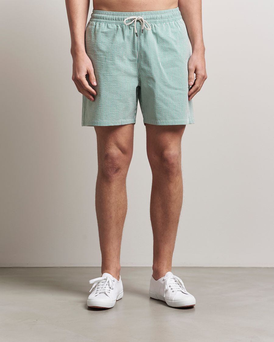 Herren | Badehosen | Polo Ralph Lauren | Recycled Traveler Seersucker Swimshorts Raft Green