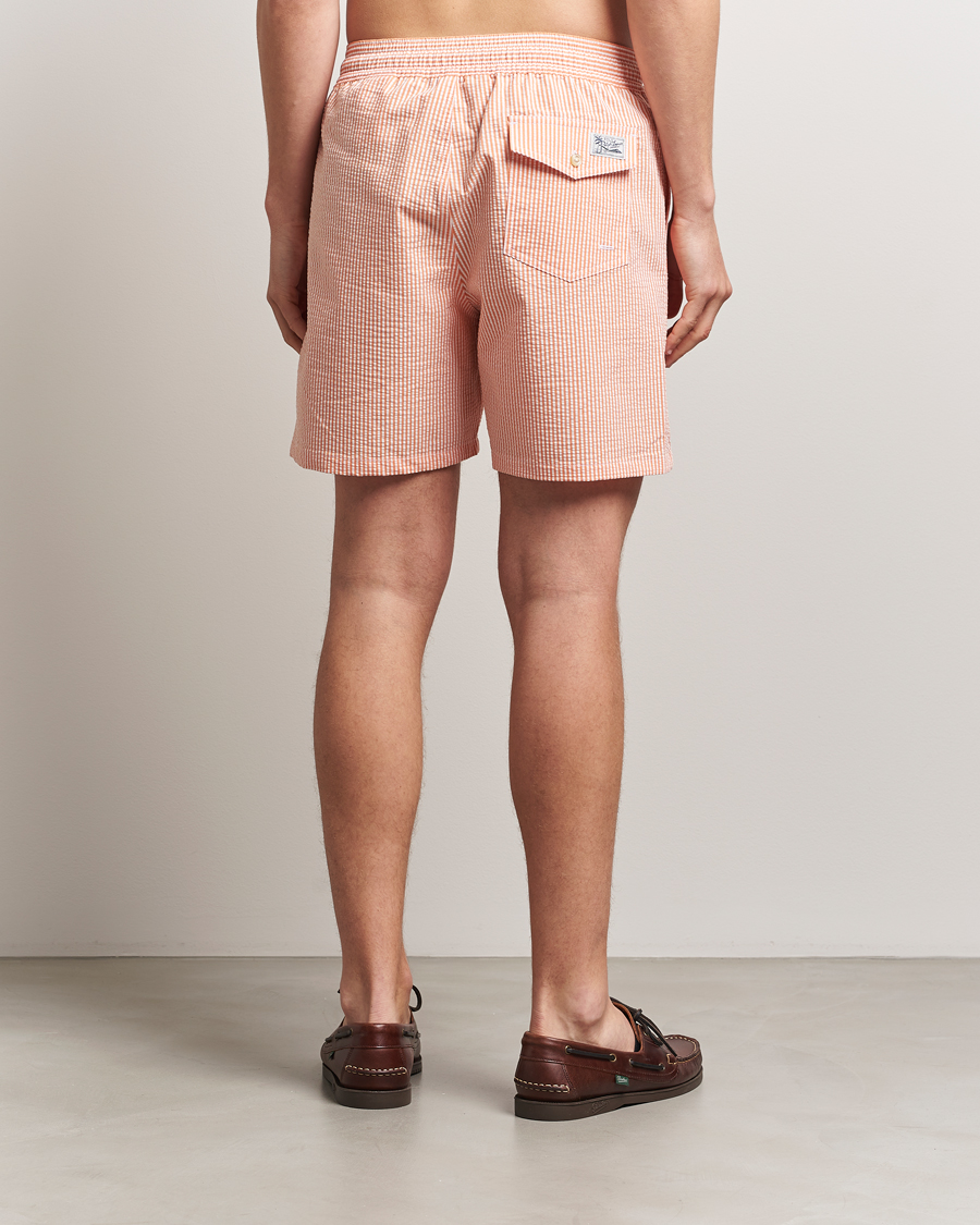 Herren | Badehosen | Polo Ralph Lauren | Recycled Traveler Seersucker Swimshorts Classic Peach
