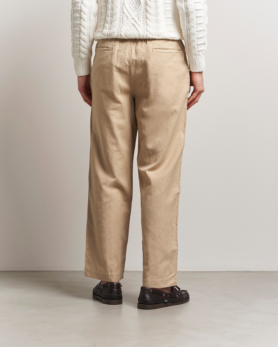 Herren | Hosen | Polo Ralph Lauren | Pleated Cotton Linen Pants Coastal Beige