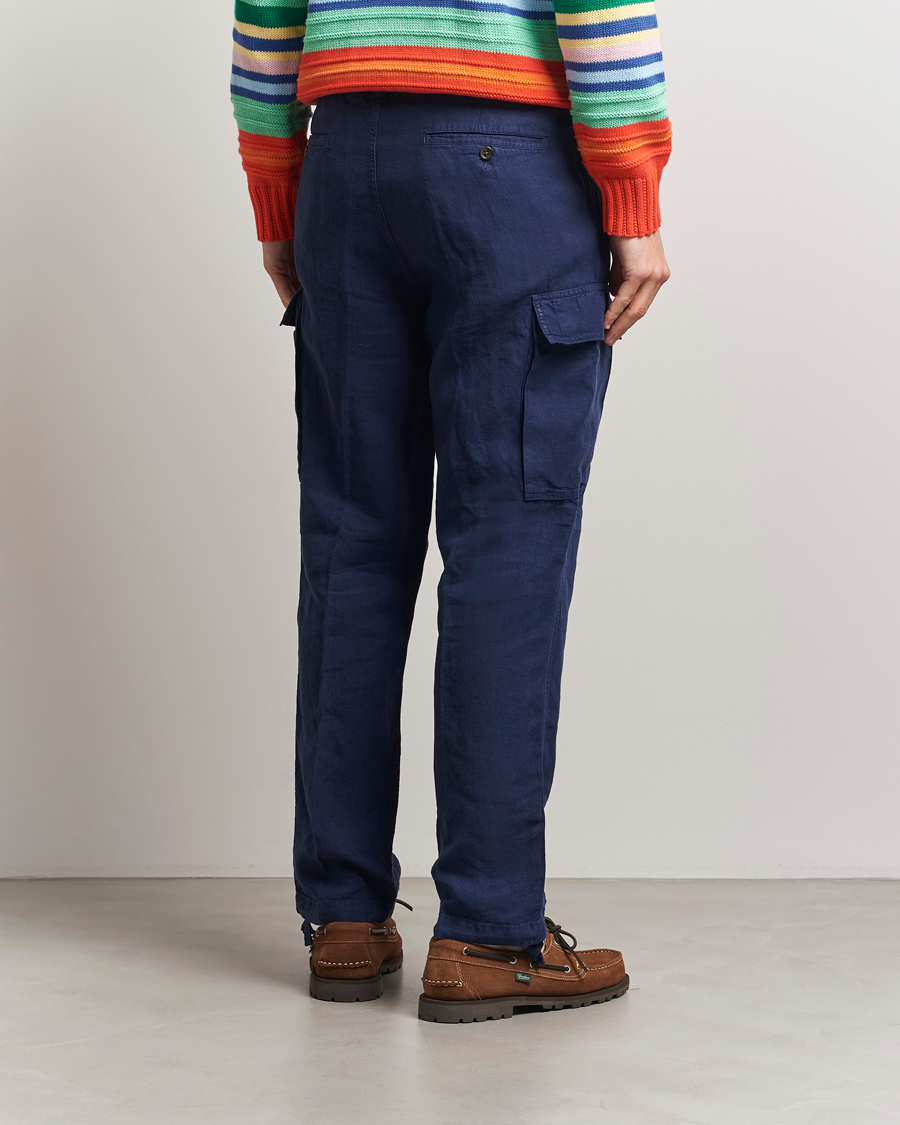 Herren | Hosen | Polo Ralph Lauren | Linen Cargo Pants Newport Navy