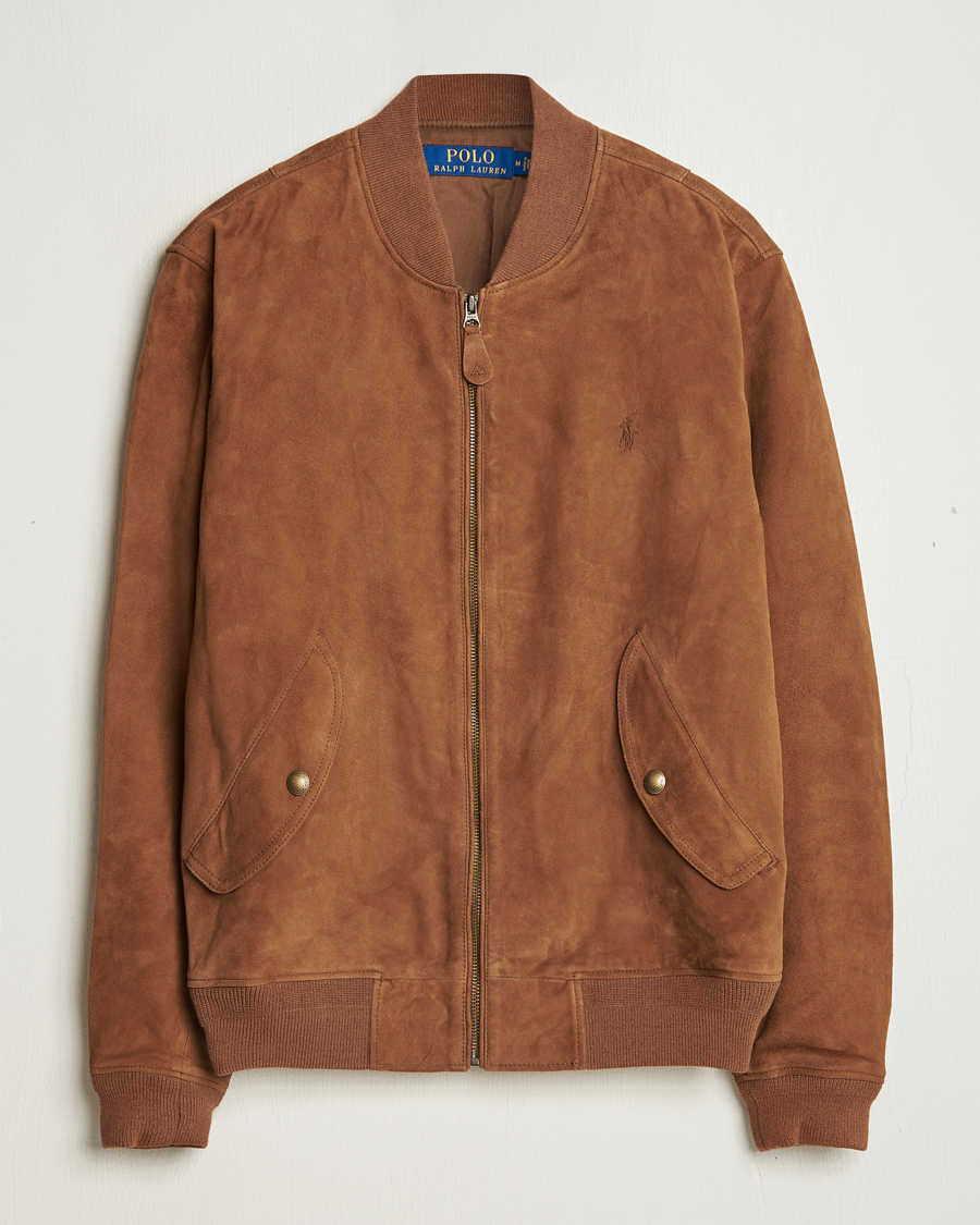 Herren | Jacken | Polo Ralph Lauren | Flight Suede Bomber Jacket Country Brown