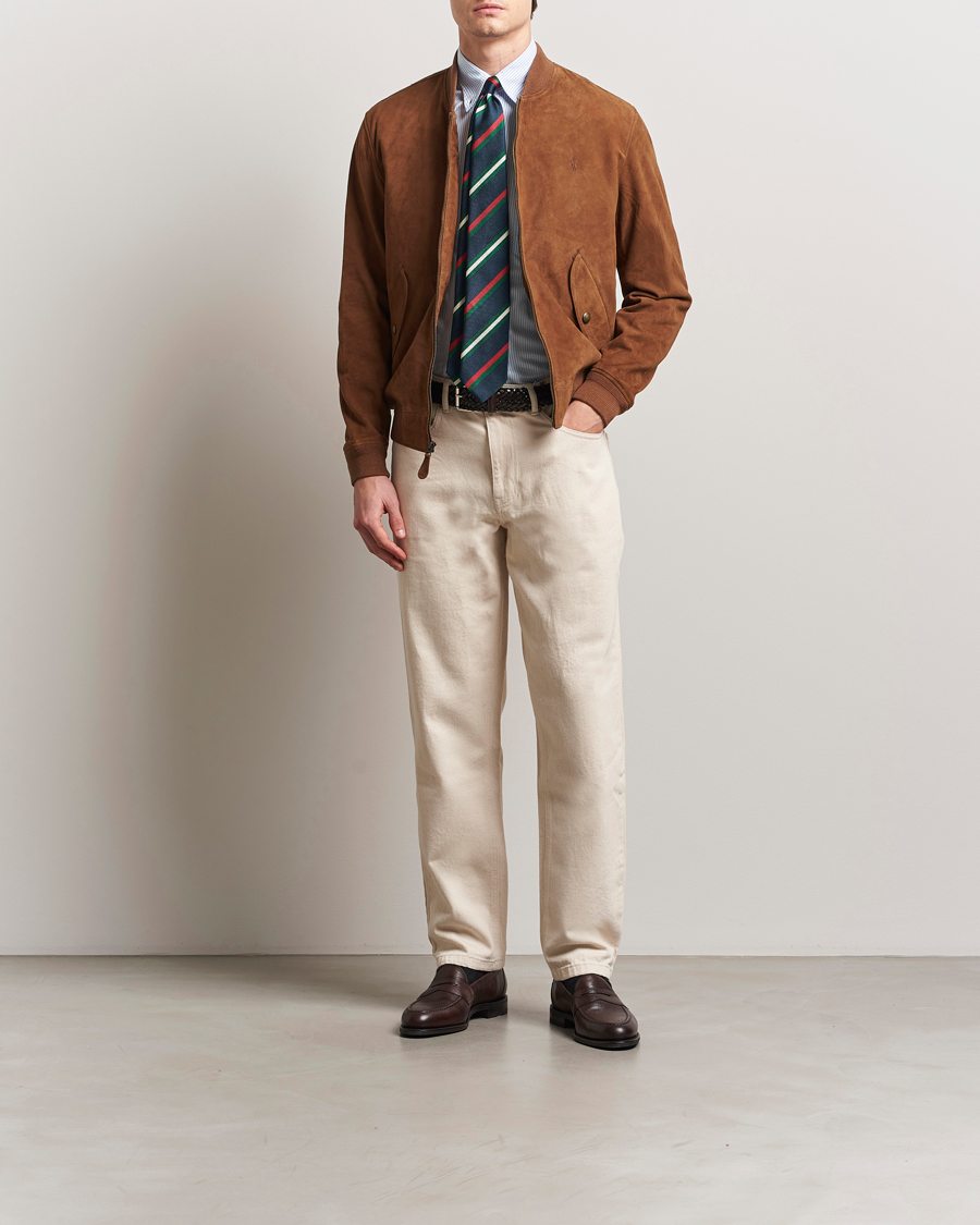 Herren | Jacken | Polo Ralph Lauren | Flight Suede Bomber Jacket Country Brown