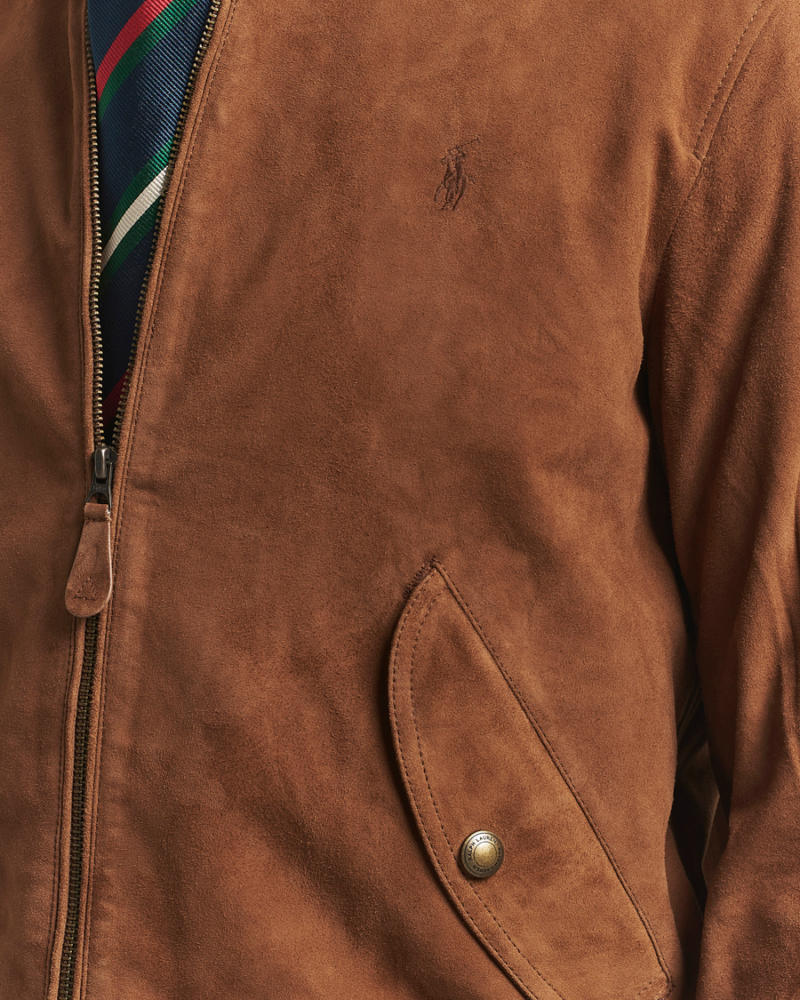 Herren | Jacken | Polo Ralph Lauren | Flight Suede Bomber Jacket Country Brown