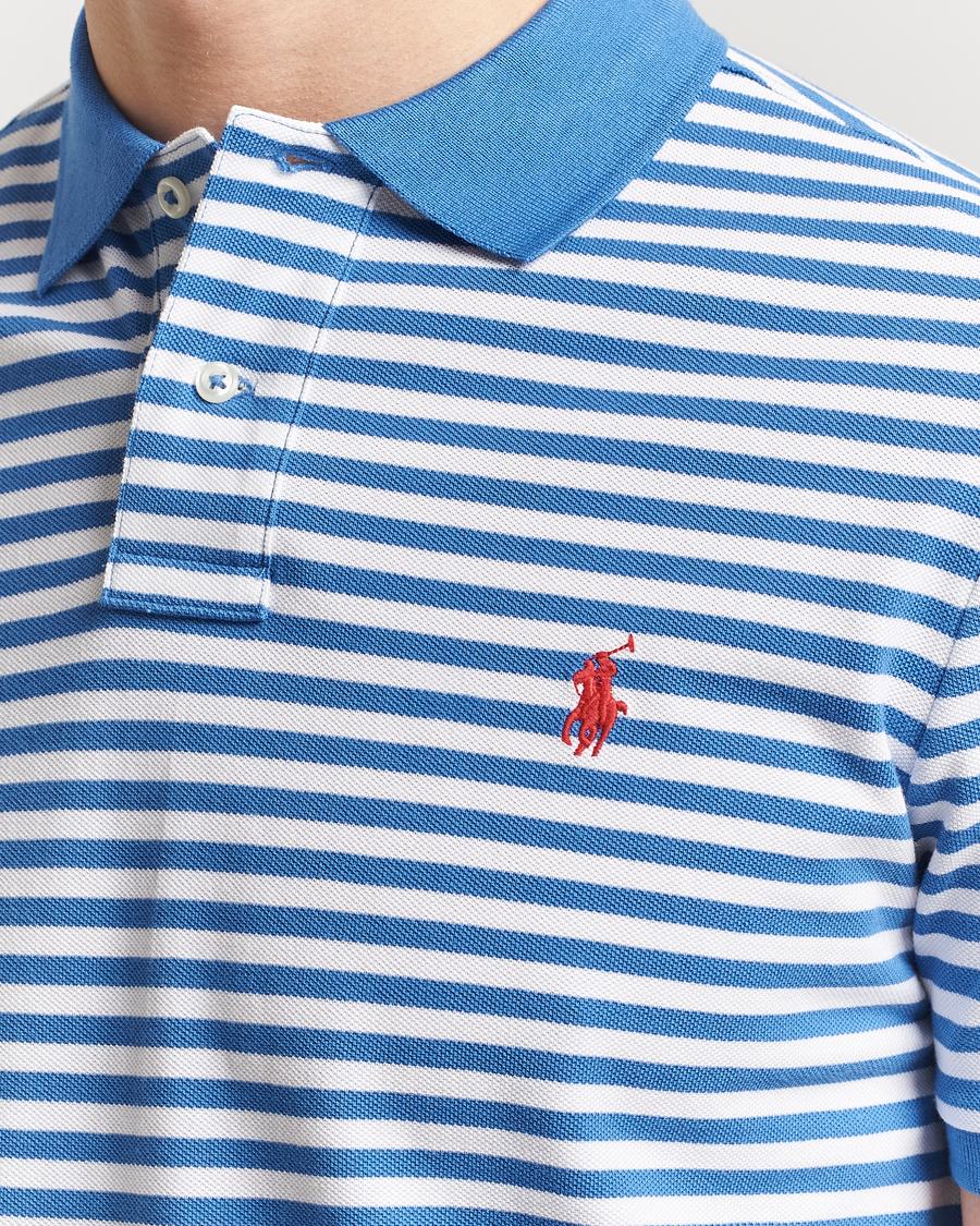 Herren | Poloshirts | Polo Ralph Lauren | Custom Slim Fit Striped Polo Embayment Blue/White
