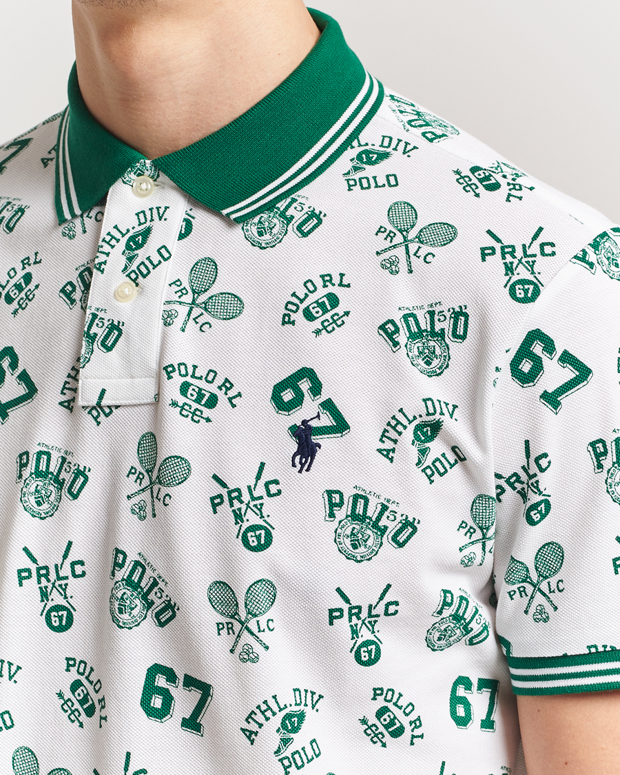 Herren | Poloshirts | Polo Ralph Lauren | Printed Mesh Polo Toss White