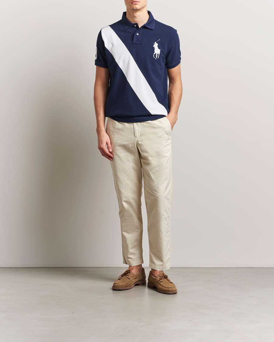 Herren | Poloshirts | Polo Ralph Lauren | Custom Slim Fit Big Pony Polo Newport Navy/White