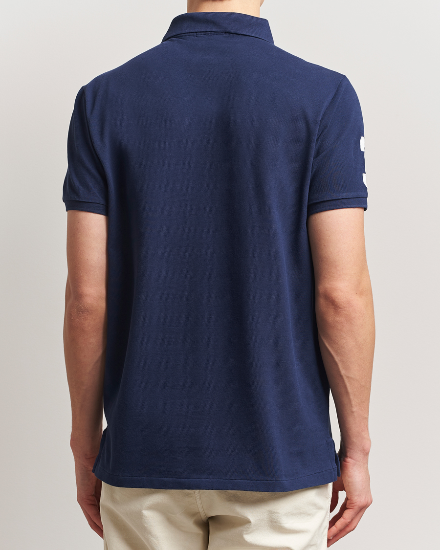 Herren | Poloshirts | Polo Ralph Lauren | Custom Slim Fit Big Pony Polo Newport Navy/White