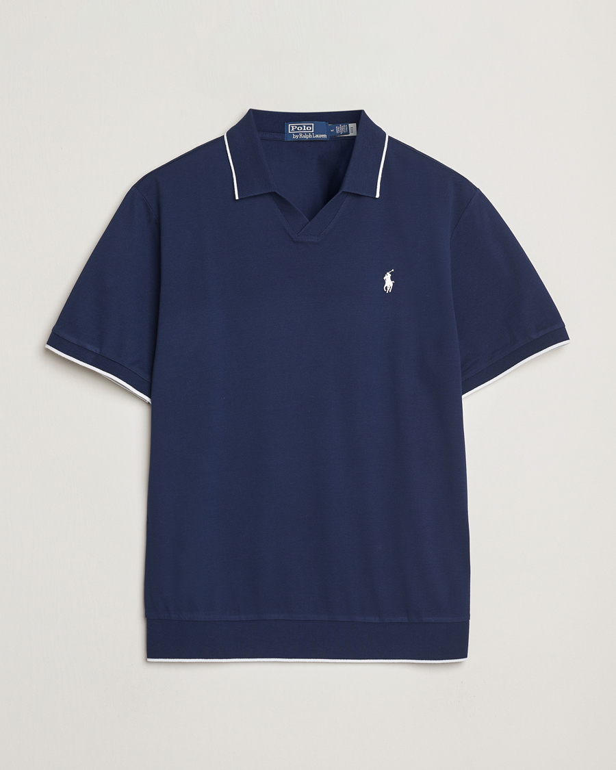 Herren | Poloshirts | Polo Ralph Lauren | Johnny Jaquard Knitted Polo Newport Navy
