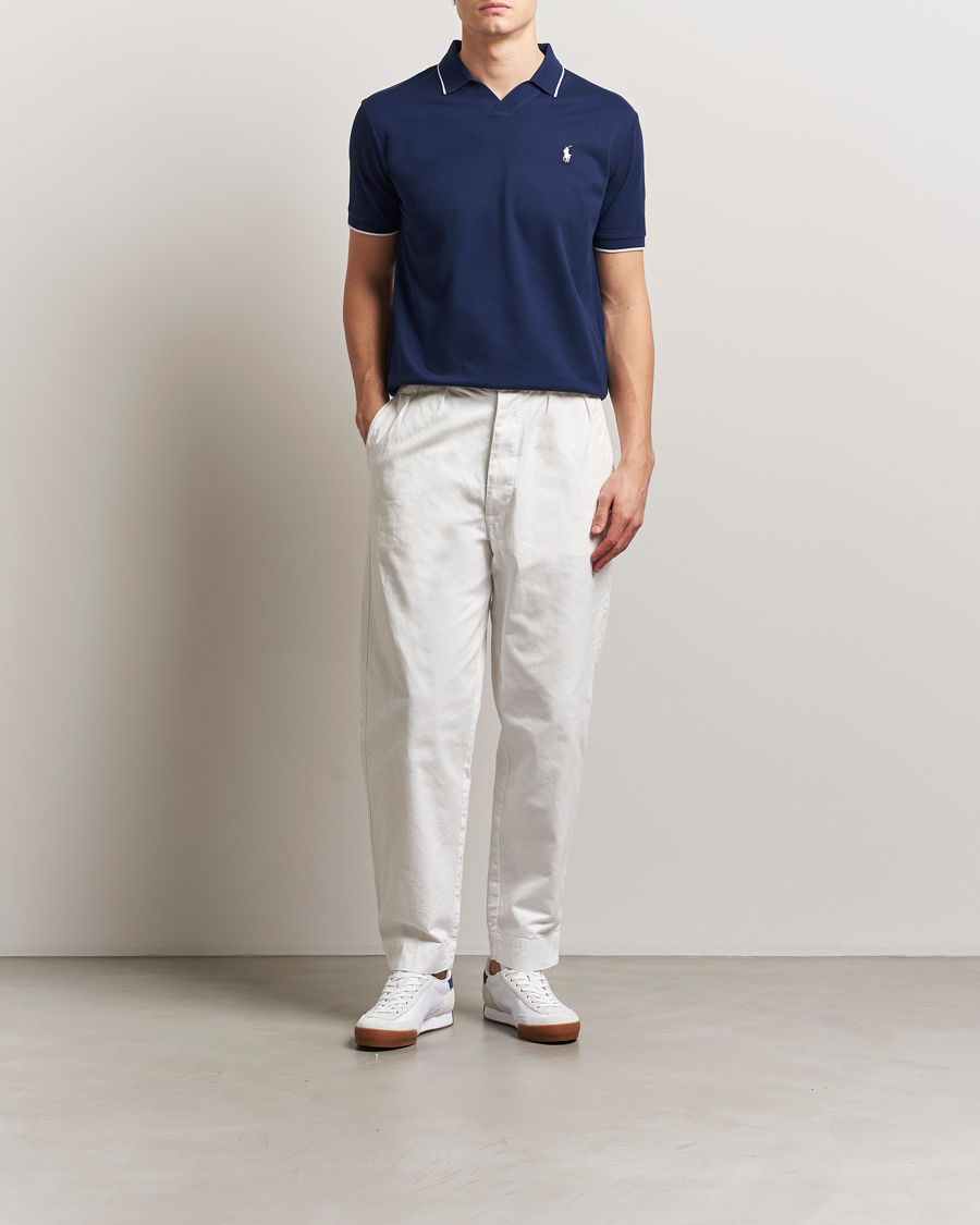 Herren | Poloshirts | Polo Ralph Lauren | Johnny Jaquard Knitted Polo Newport Navy