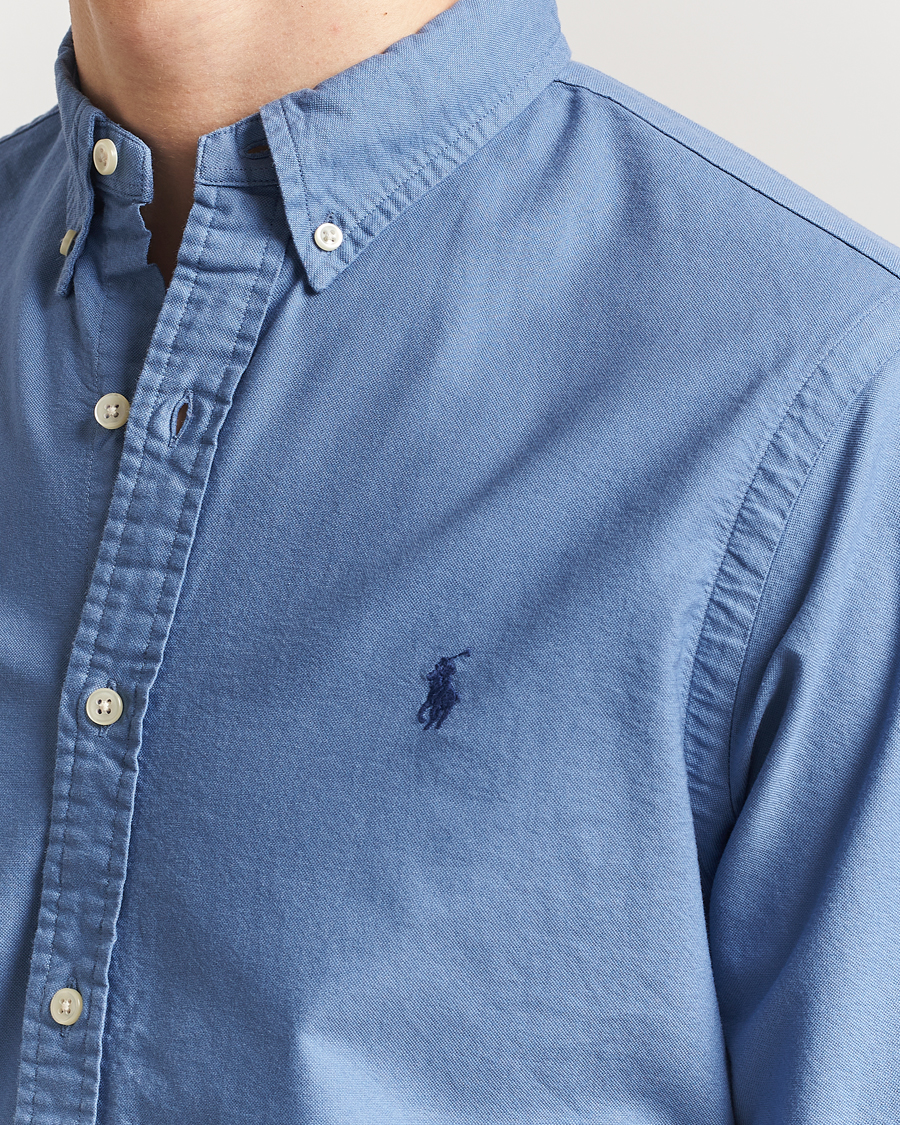 Herren | Hemden | Polo Ralph Lauren | Slim Fit Garment Dyed Oxford Shirt Bastille Blue