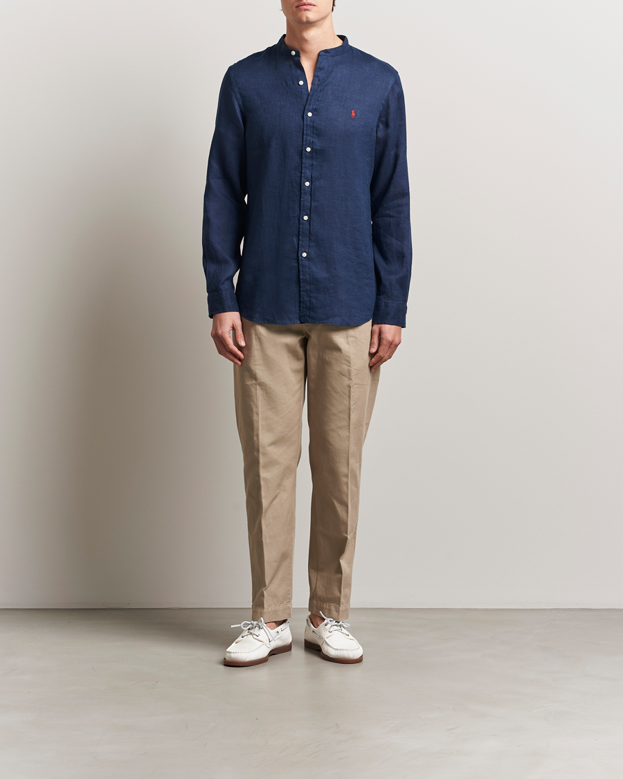 Herren | Hemden | Polo Ralph Lauren | Slim Fit Linen Shirt Newport Navy