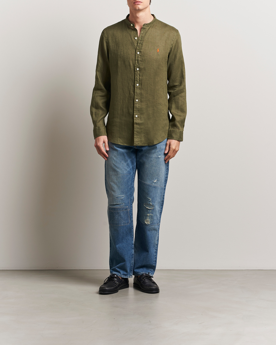 Herren | Hemden | Polo Ralph Lauren | Slim Fit Linen Shirt New Olive