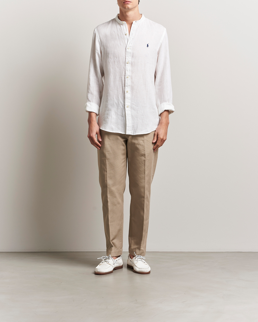 Herren | Hemden | Polo Ralph Lauren | Slim Fit Linen Shirt Ceramic White