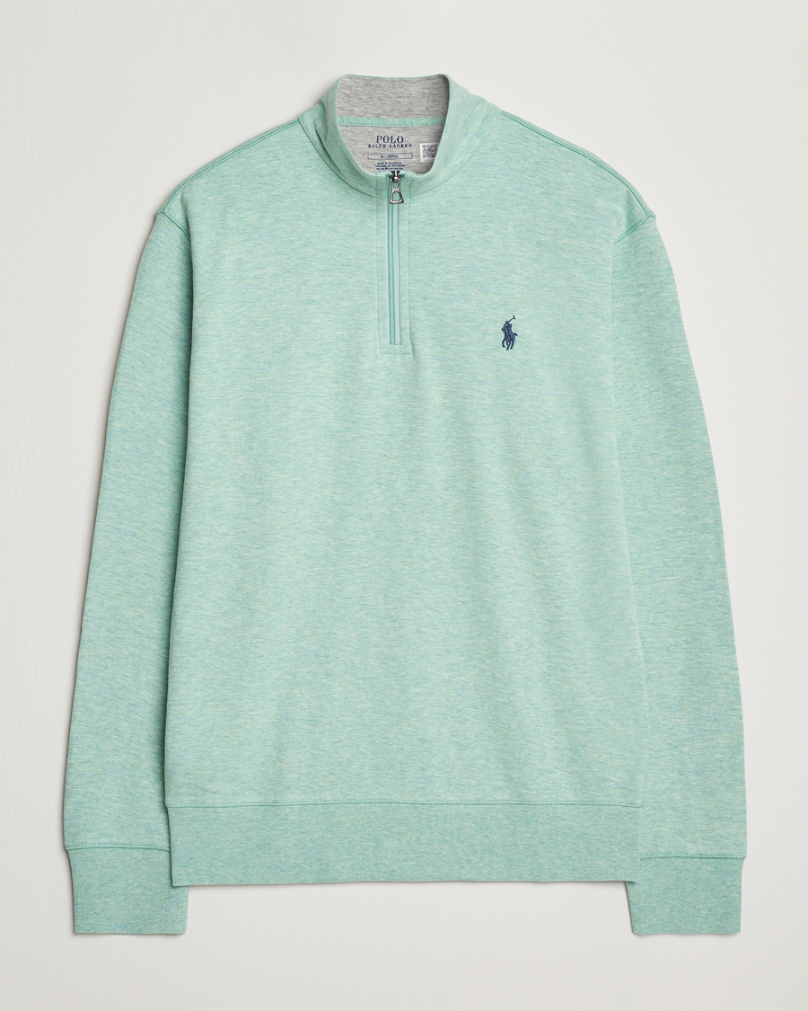 Herren | Pullover | Polo Ralph Lauren | Tech Double Knit Half Zip Celadon Heather