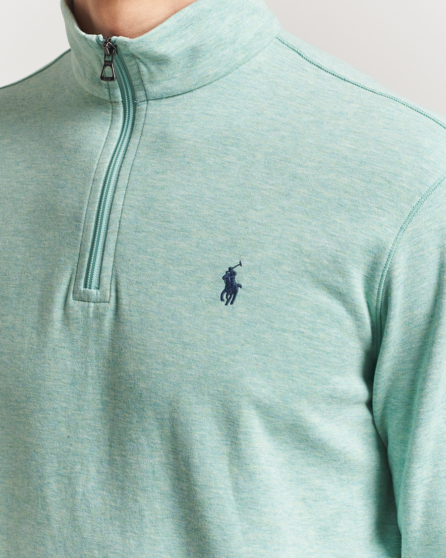 Herren | Pullover | Polo Ralph Lauren | Tech Double Knit Half Zip Celadon Heather