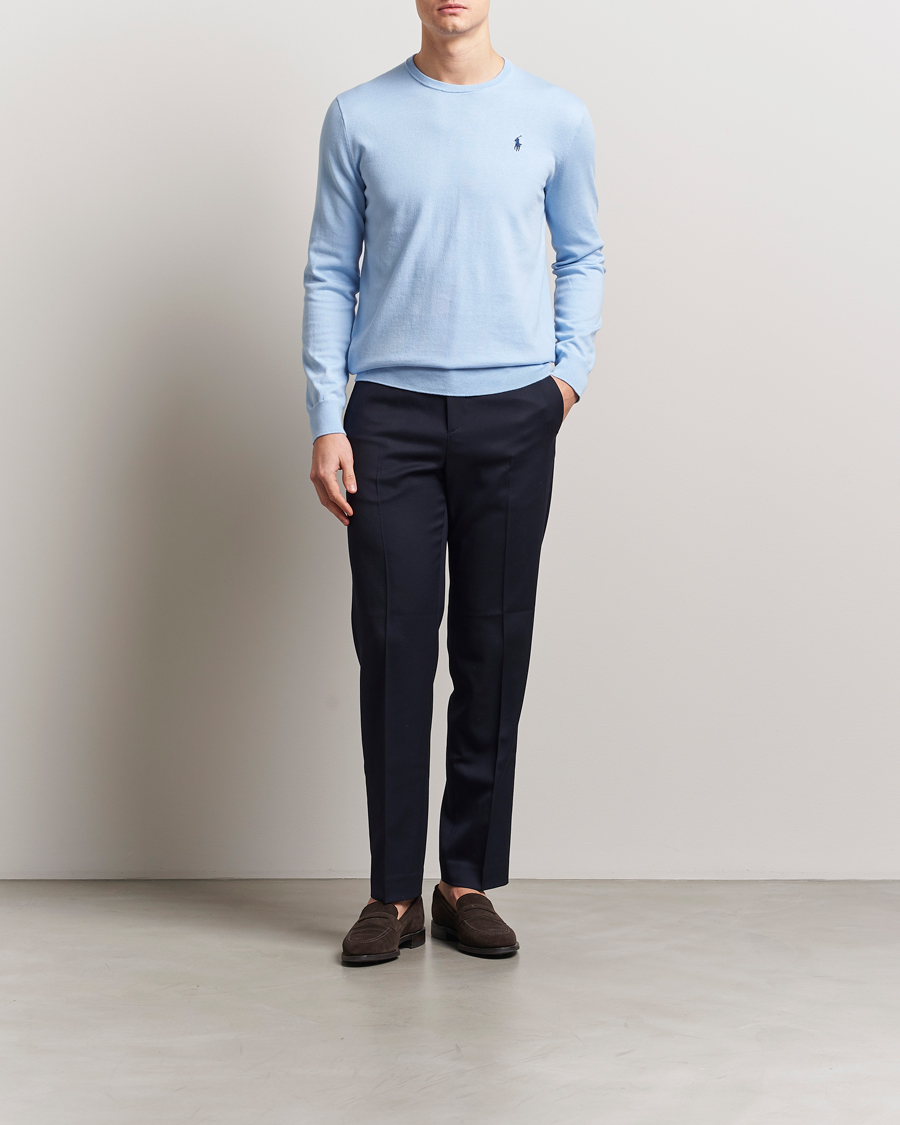 Herren | Pullover | Polo Ralph Lauren | Cotton Crew Neck Sweater Office Blue