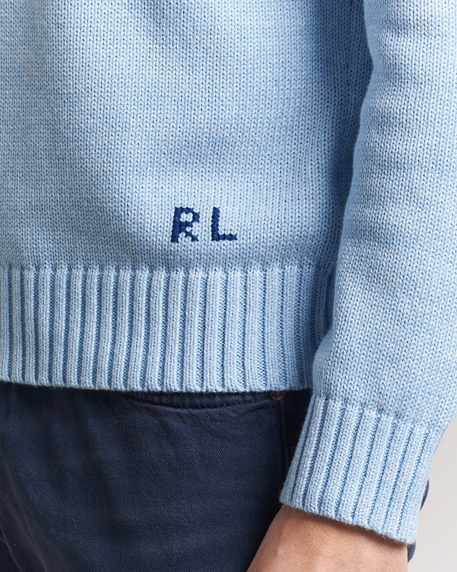 Herren | Pullover | Polo Ralph Lauren | Cotton Knitted Bear Sweatshirt Ocean Pearl Blue