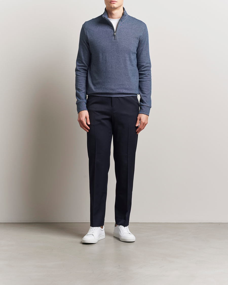 Herren | Pullover | Polo Ralph Lauren | Luxury Texture Half Zip Spring Navy Heather