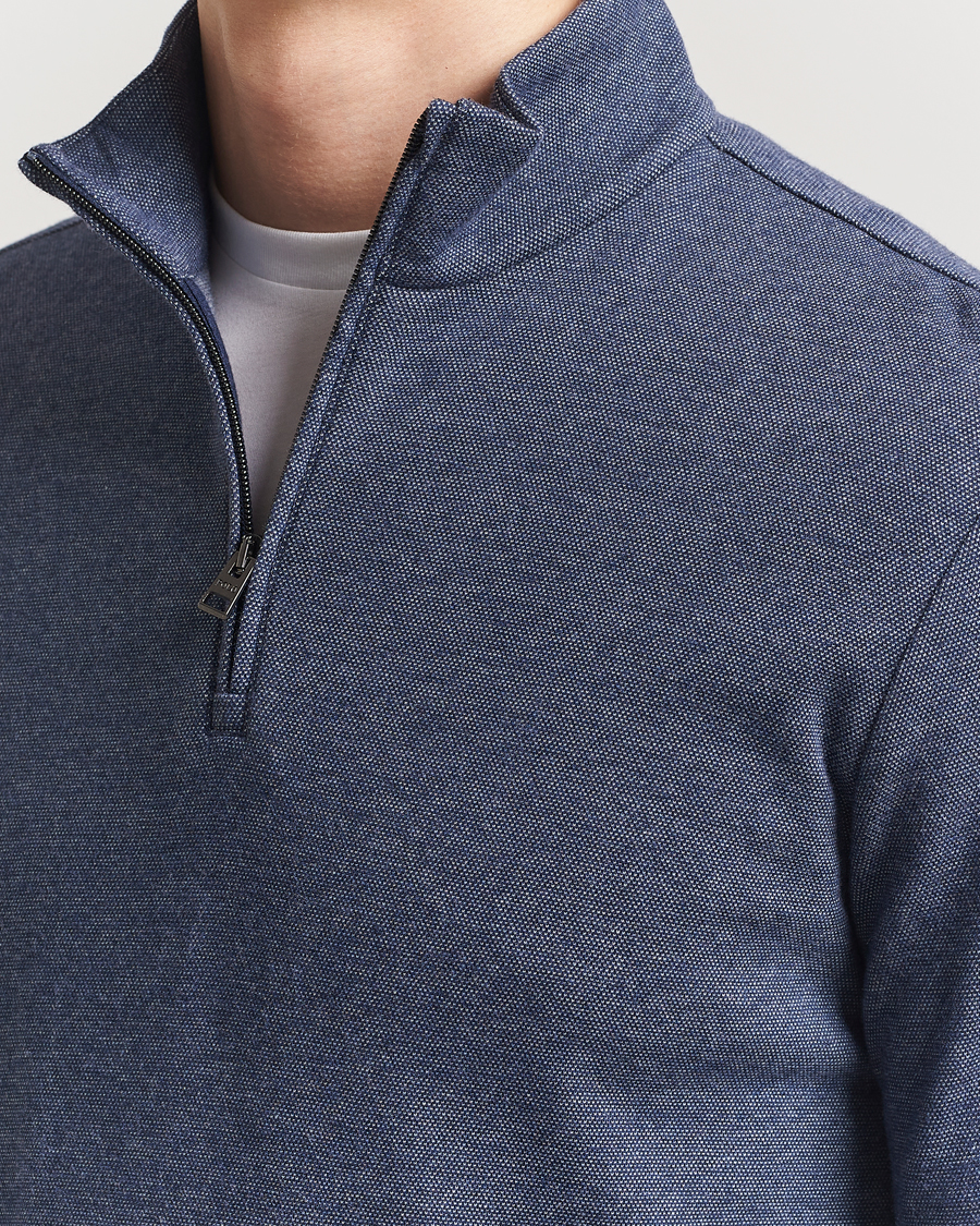 Herren | Pullover | Polo Ralph Lauren | Luxury Texture Half Zip Spring Navy Heather