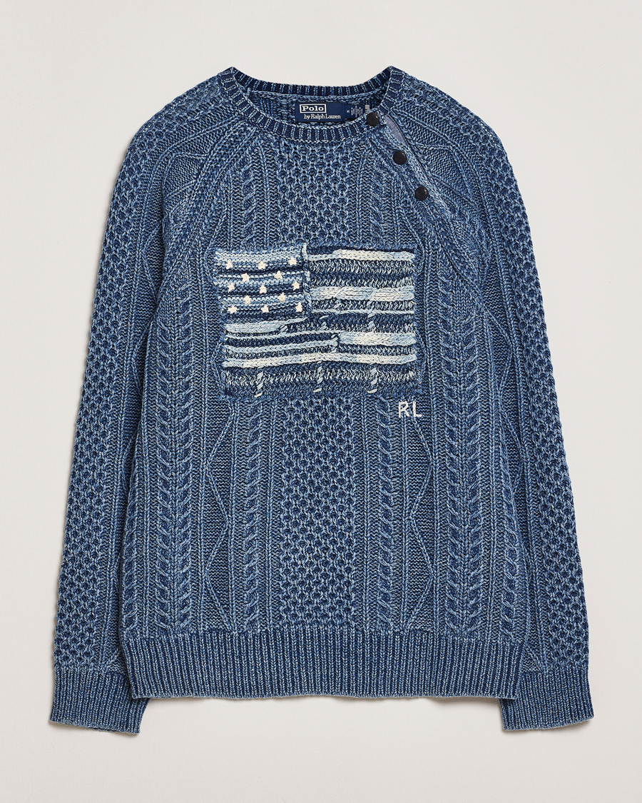 Herren | Pullover | Polo Ralph Lauren | Knitted Flag Sweater Indigo