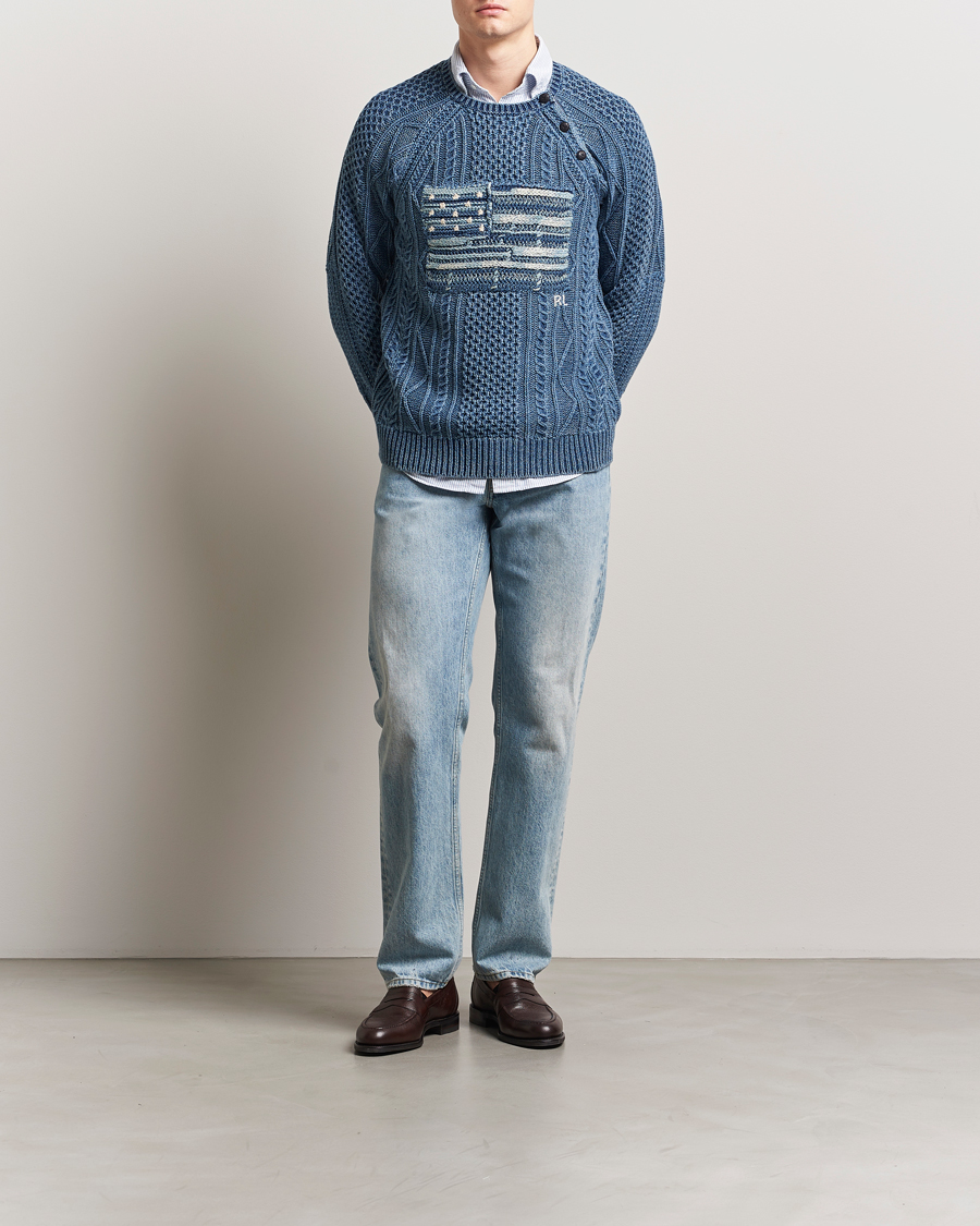 Herren | Pullover | Polo Ralph Lauren | Knitted Flag Sweater Indigo