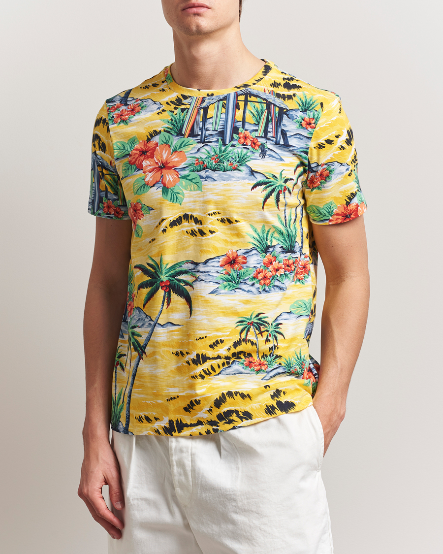 Herren | T-Shirts | Polo Ralph Lauren | Custom Slim Fit Striped T-Shirt Surf Shack