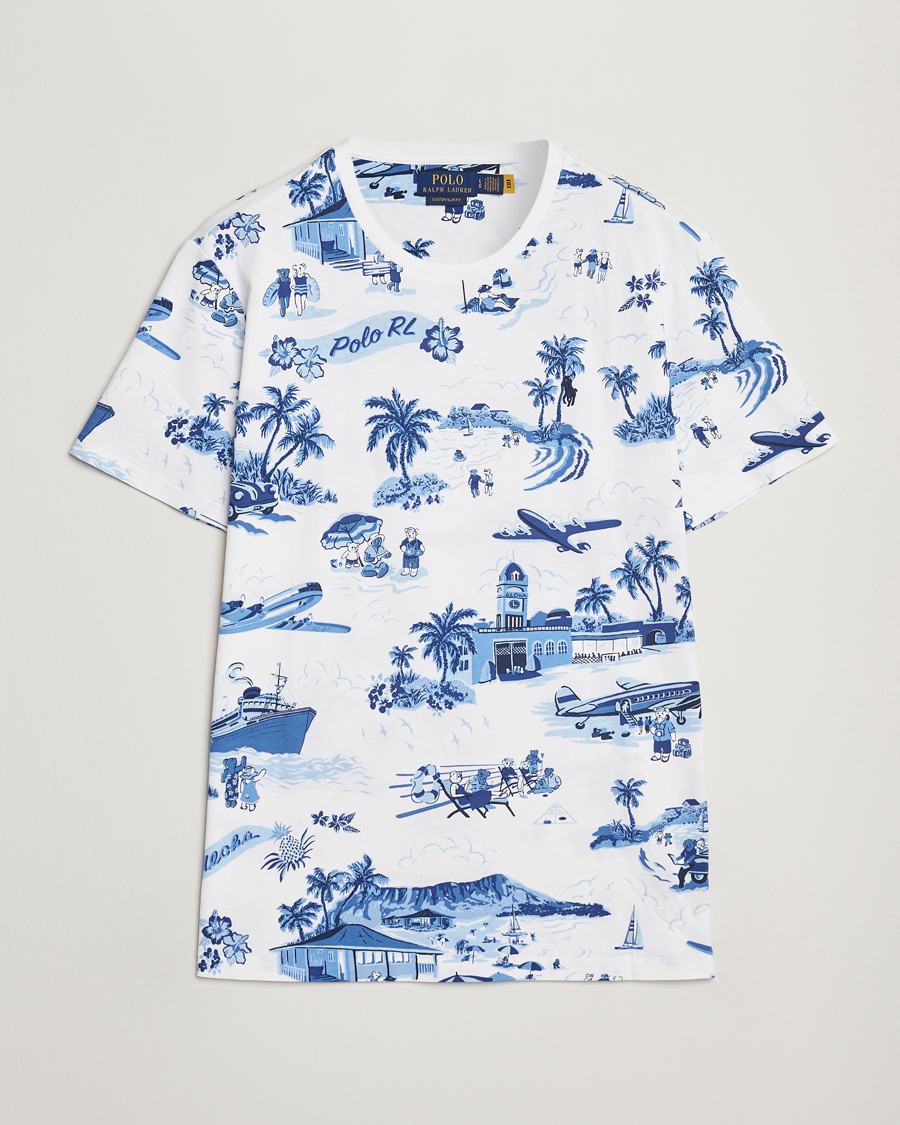 Herren | T-Shirts | Polo Ralph Lauren | Custom Slim Fit T-Shirt Holiday Bear White